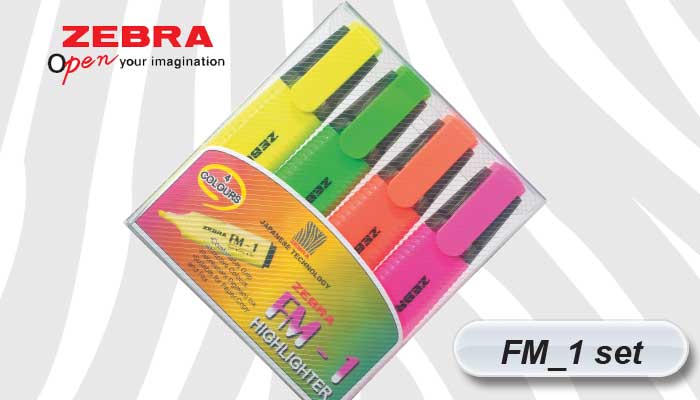 طقم قلم فوسفوري زيبرا FM_1 شد4